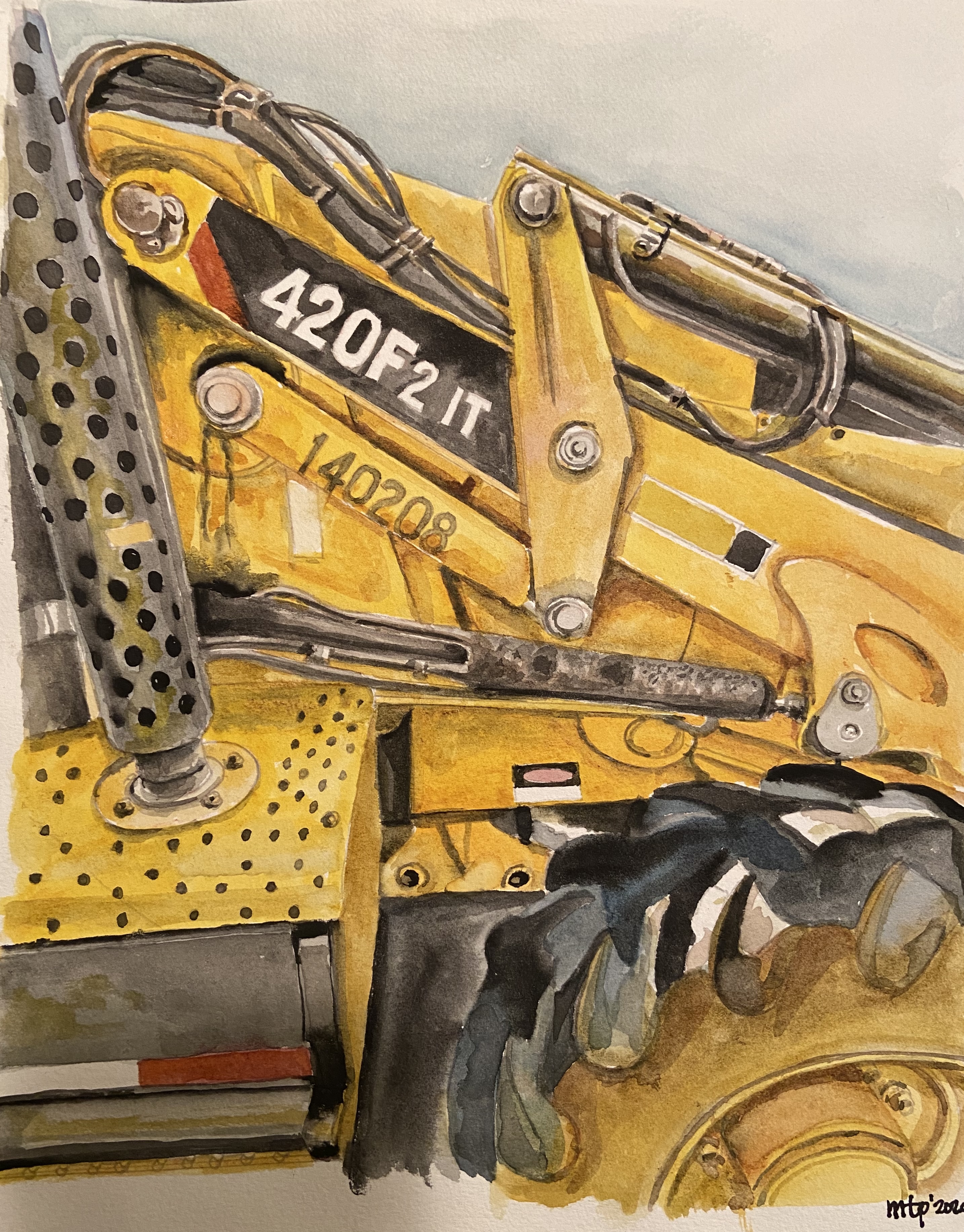 painting cat tractor